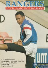Glasgow Rangers v Dundee United   24-Apr-1991