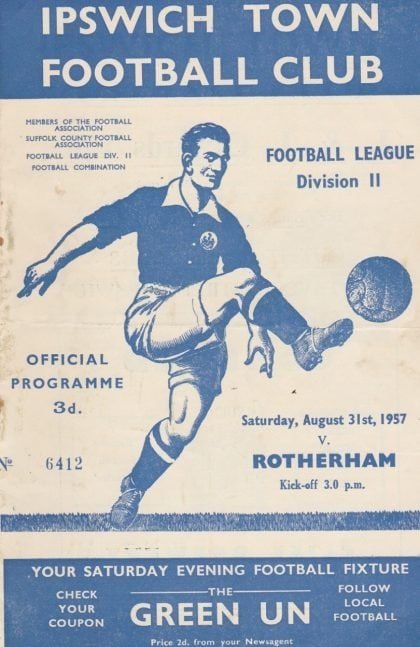 Ipswich Town v Rotherham United  31-Aug-1957