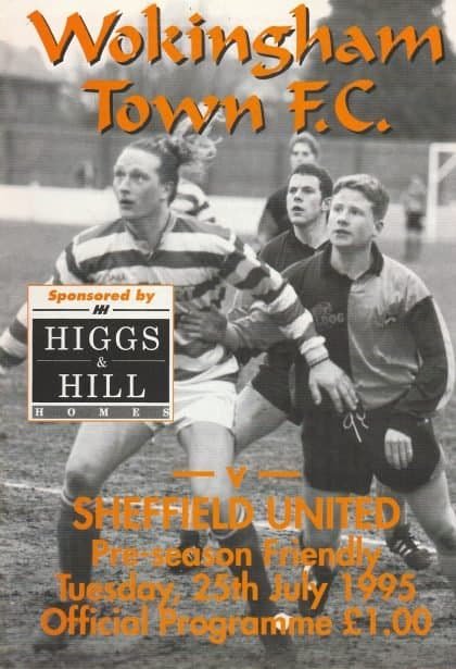 Wokingham Town v Sheffield United  25-Jul-1995
