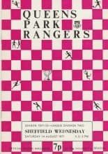 Queens Park Rangers v Sheffield Wednesday  14-Aug-1971