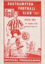Southampton v Swansea Town 21-Sep-1963