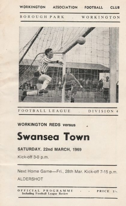 Workington v Swansea Town  22-Mar-1969