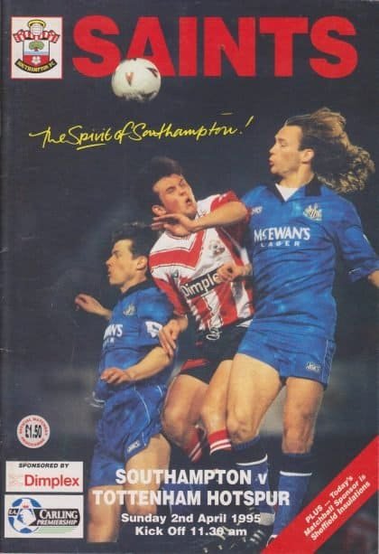 Southampton v Tottenham Hotspur 02-Apr-1995