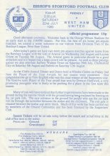 Bishop's Stortford v West Ham United 22-Jul-1989