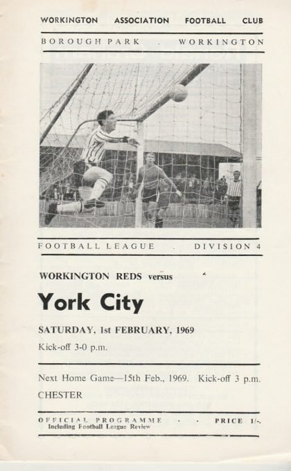 Workington v York City 01-Feb-1969