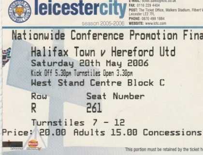 Halifax Town v Hereford United 20-May-2006