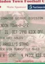Swindon Town v Queens Park Rangers 31-Oct-1998