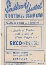 Southend United Reserves v Swansea Town Reserves 04-May-1950