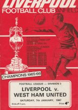 Liverpool v West Ham United 07-Jan-1967