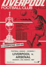 Liverpool v Arsenal  27-Mar-1967