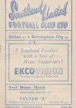 Southend United Reserves v Birmingham City Reserves 03-Dec-1949