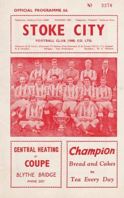 Stoke City v Bolton Wanderers 22-Feb-1964