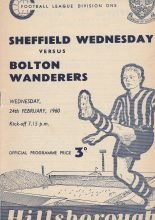 Sheffield Wednesday v Bolton Wanderers 24-Feb-1960