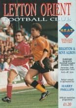 Leyton Orient v Brighton & Hove Albion 25-Sep-1993