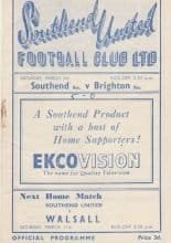 Southend United Reserves v Brighton & Hove Albion Reserves 04-Mar-1950