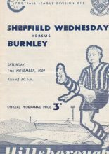 Sheffield Wednesday v Burnley 14-Nov-1959