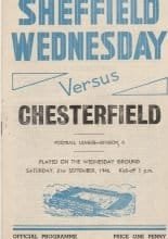 Sheffield Wednesday v Chesterfield 21-Sep-1946