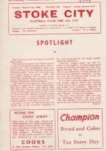 Stoke City v Derby County 04-Feb-1961