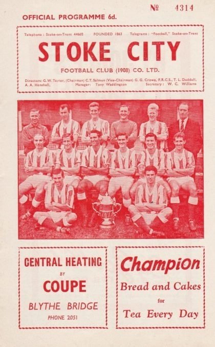 Stoke City v Fulham 19-Oct-1963