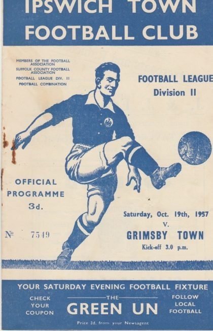 Ipswich Town v Grimsby Town 19-Oct-1957
