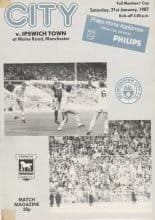 Manchester City v Ipswich Town 31-Jan-1987