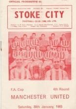 Stoke City v Manchester United   30-Jan-1965