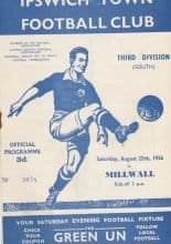 Ipswich Town v Millwall 25-Aug-1956