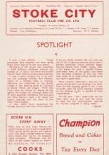 Stoke City v Norwich City 27-Aug-1960