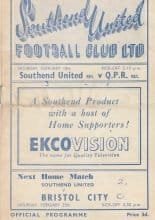 Southend United Reserves v Queens Park Rangers Reserves 18-Feb-1950