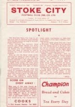 Stoke City v Rotherham United 01-Apr-1961