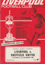 Liverpool v Sheffield United 03-Dec-1966