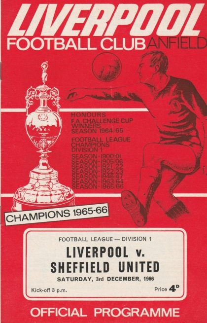Liverpool v Sheffield United 03-Dec-1966