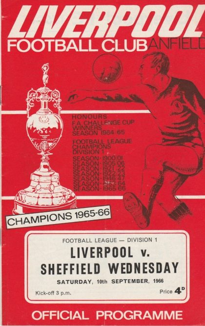 Liverpool v Sheffield Wednesday 10-Sep-1966