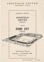 Sheffield United Reserves v Stoke City Reserves 01-Nov-1958