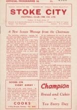Stoke City v Sunderland 22-Aug-1960