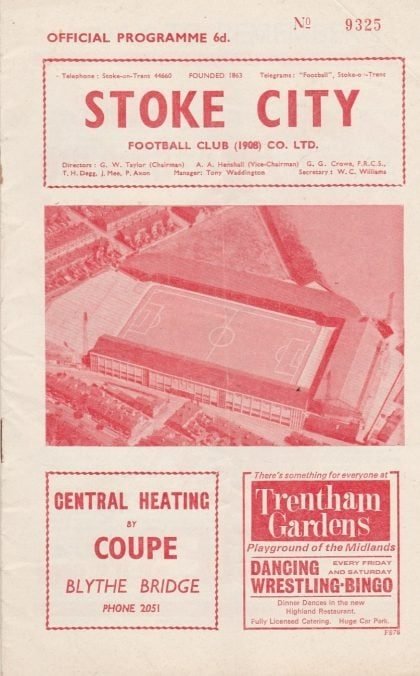 Stoke City v Sunderland 24-Apr-1965