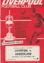 Liverpool v Sunderland   24-Sep-1966