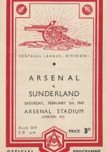 Arsenal v Sunderland 05-Feb-1949
