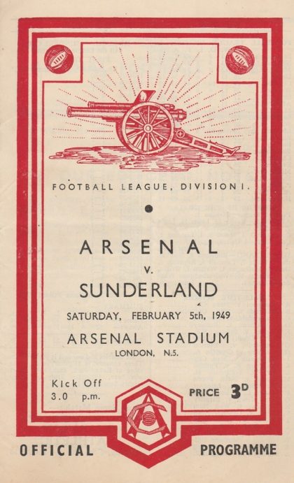 Arsenal v Sunderland 05-Feb-1949