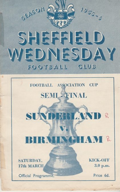 Sunderland v Birmingham City  17-Mar-1956