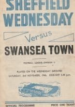 Sheffield Wednesday v Swansea Town 02-Nov-1946