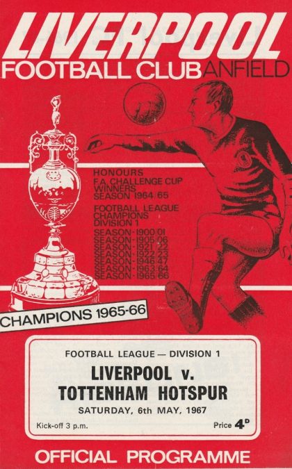 Liverpool v Tottenham Hotspur  06-May-1967