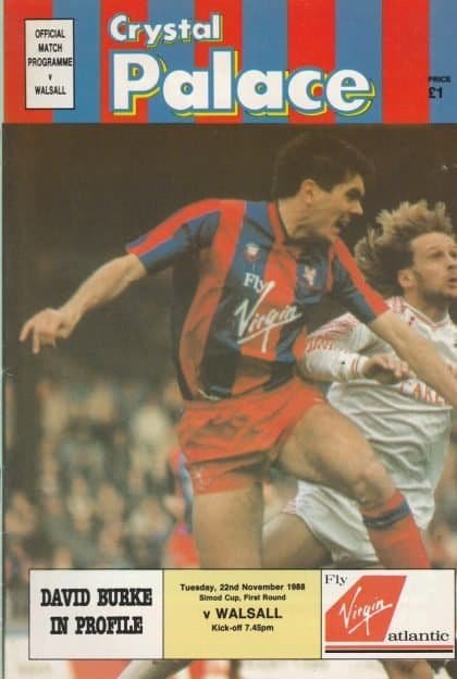 Crystal Palace v Walsall 22-Nov-1988