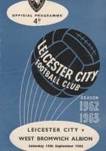 Leicester City v West Bromwich Albion 15-Sep-1962