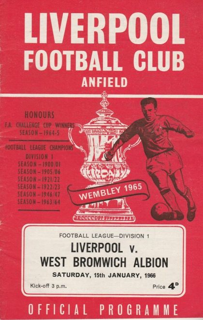Liverpool v West Bromwich Albion 15-Jan-1966
