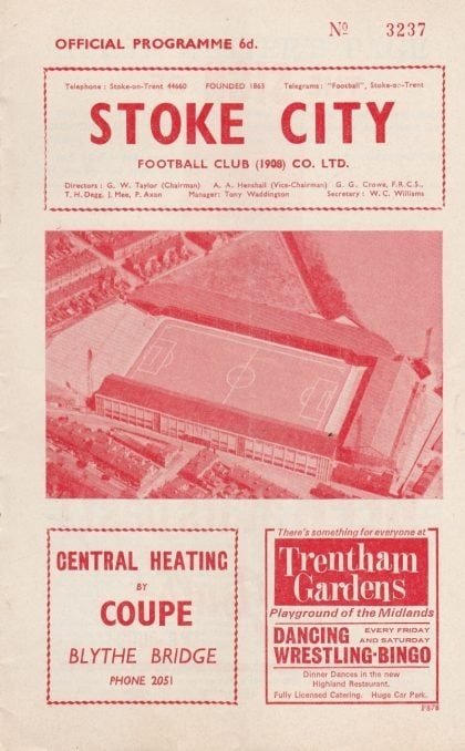 Stoke City v Wolverhampton Wanderers 07-Nov-1964