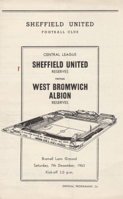 Sheffield United Reserves v West Bromwich Albion Reserves 07-Dec-1963