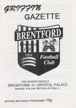 Brentford v Crystal Palace 31-Jul-1993