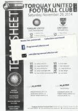 Torquay United v Eastleigh  29-Nov-2014