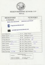 Hereford United v Newport County  1999-00